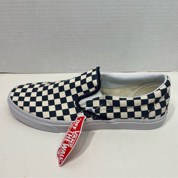 VANS Classic checkerboard print slip on shoes men’s size 13 NWT BLUE - Picture 8 of 16